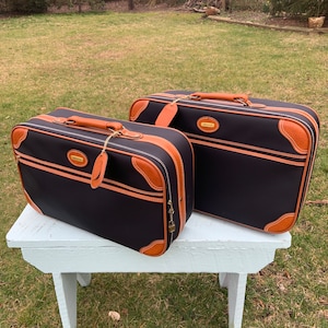 Vintage 2 Piece 1975 Sasson Collection Luggage Suitcase Set New Old Stock