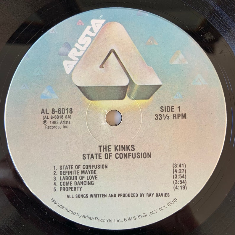 Vintage 1983 Vinyl Album the Kinks State of Confusion | Etsy