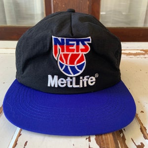 Vintage NOS 1990’s New Jersey Nets Metlife NBA Snapback Giveaway Hat