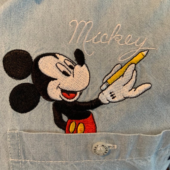 Vintage 1990’s Mickey Mouse Womens Button Denim S… - image 6