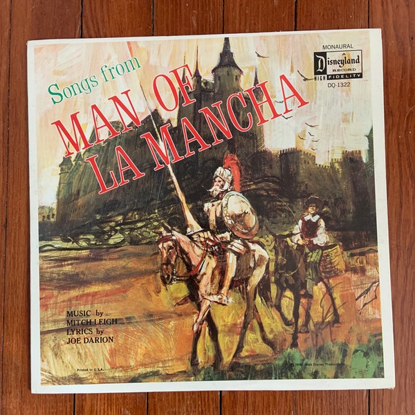 Vintage 1967 Disney Man of La Mancha Vinyl Album