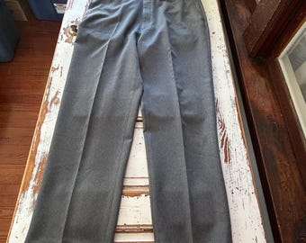 Vintage Levis Action Slacks Pleated Gray Dress Pants Men's W36 X