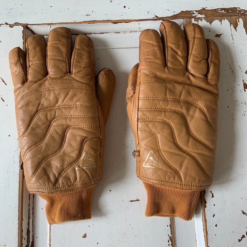 Vintage 1980s Saucanc Leather Winter Gloves image 1