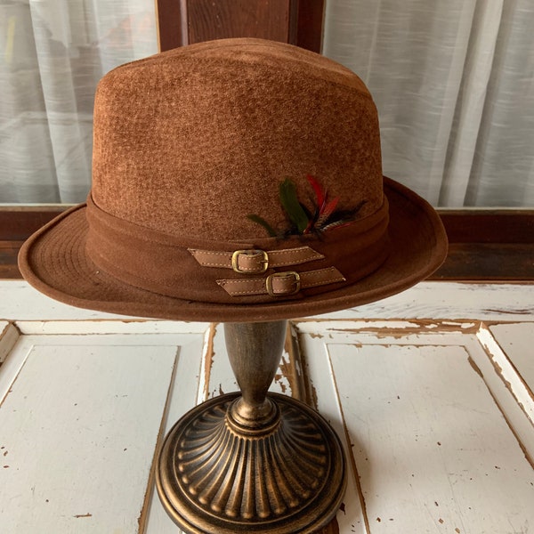 Vintage 1960’s Cavanagh Hats of NY Suede Fedora