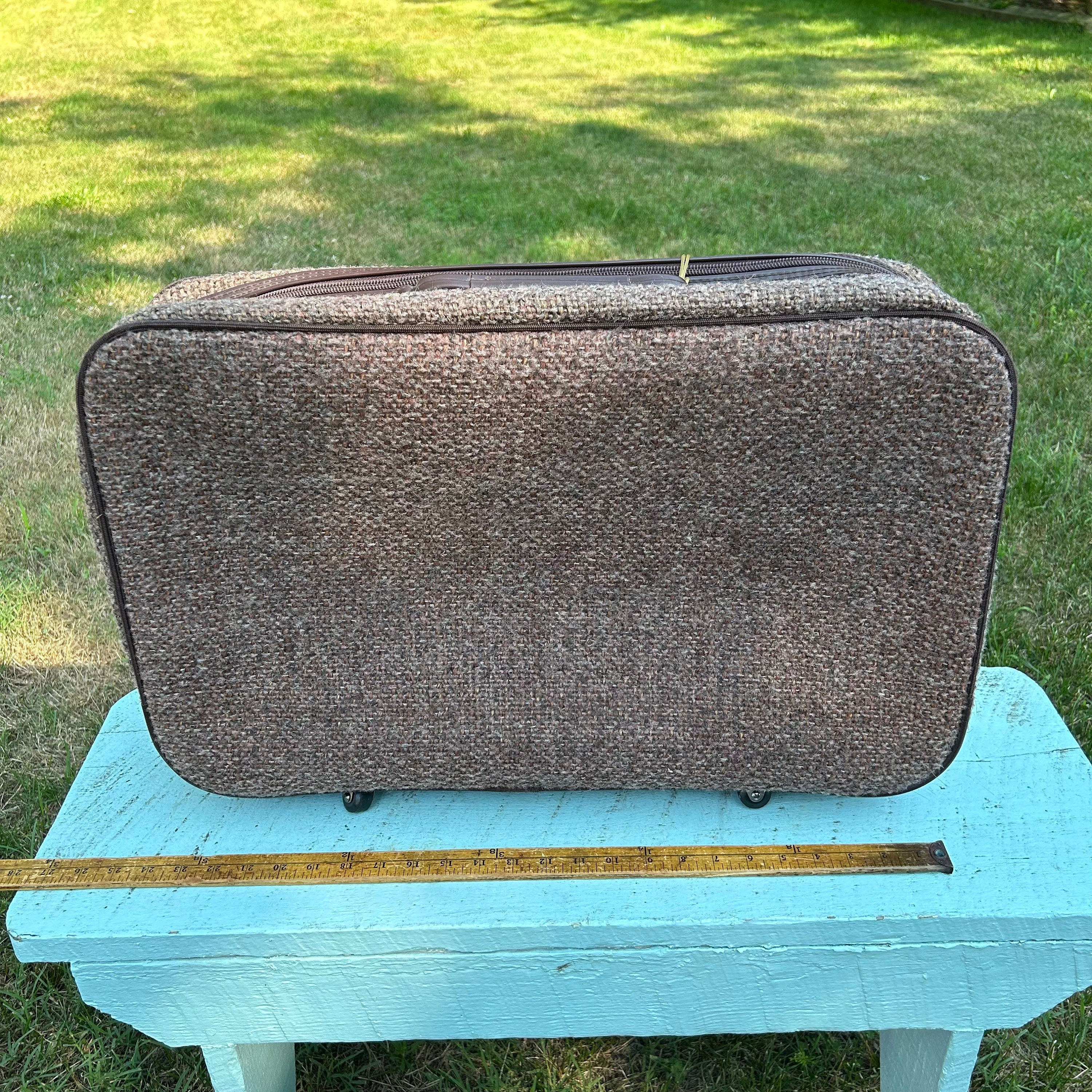 Lot De 5 Bagages Vintage Oscar De La Renta En Tweed Noir - Neufs Avec étiquettes