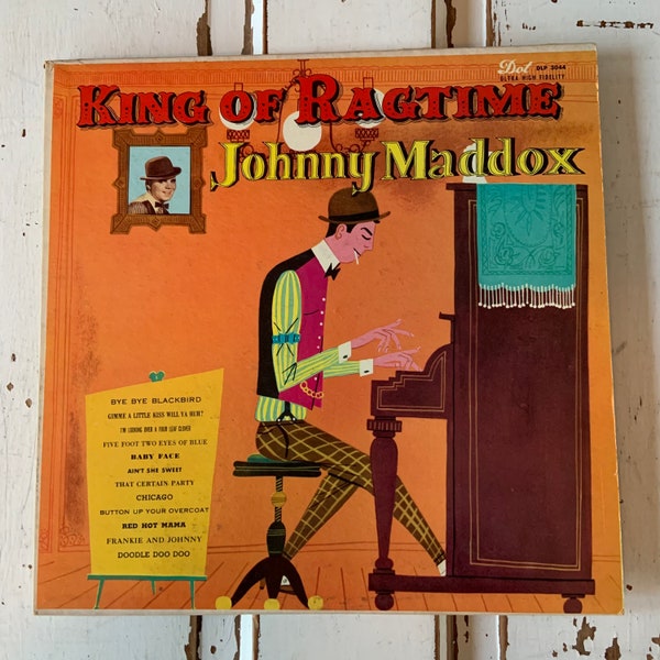 Vintage 1957 Johnny Maddox - King of Ragtime Vinyl Album