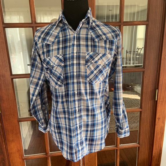 Vintage 1970’s Levi’s Pearl Snap Western Cowboy Sh