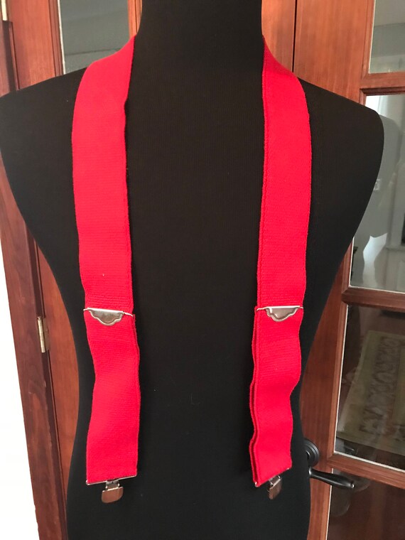Vintage 1980’s 1990’s Red Suspenders
