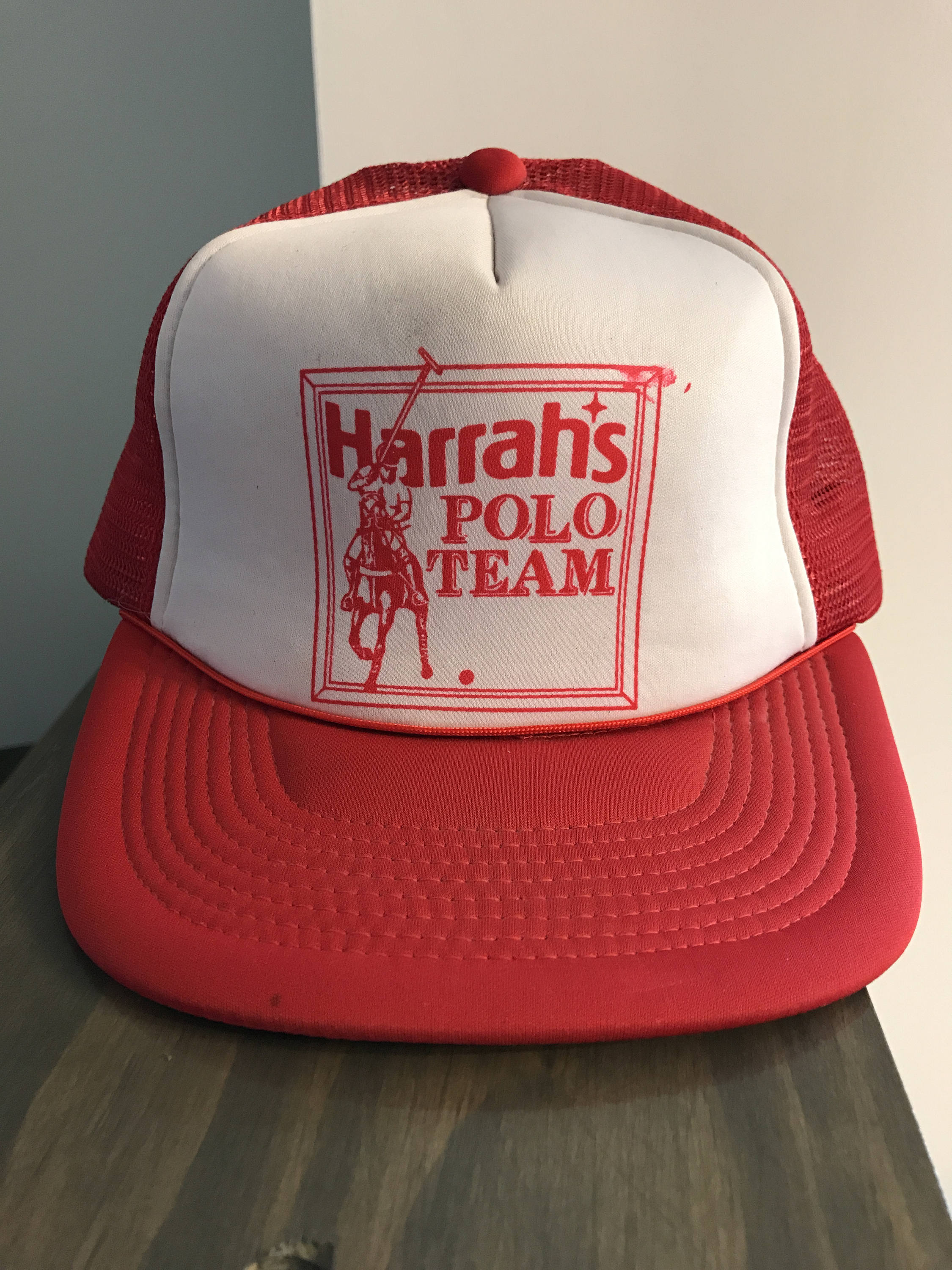 Vintage 1980's Trucker Snap Back Hat Harrahs Polo Team - Etsy