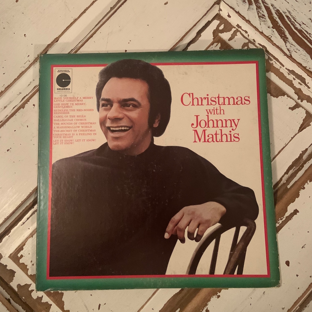 Vintage Vinyl Album Johnny Mathis Christmas 1970s Etsy
