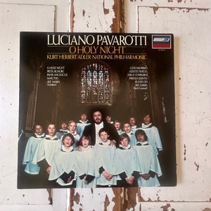LUCIANO PAVAROTTI Holy Night LP-vinyl met songteksten invoegalbum