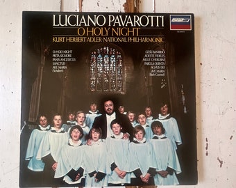 LUCIANO PAVAROTTI Holy Night LP Vinyl Lyrics Insert Album