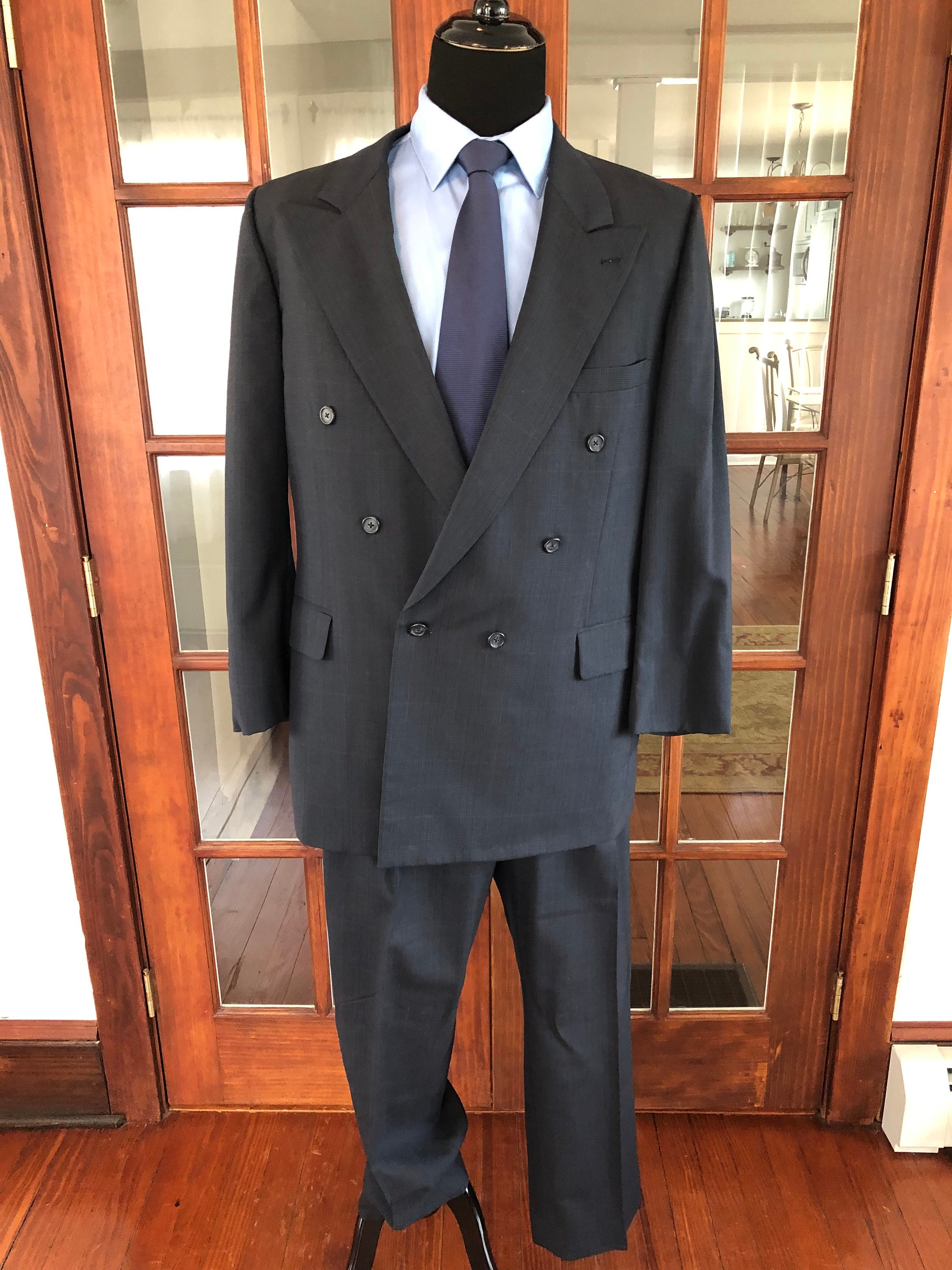 Vintage 1990s Double Breasted Sopranos Style Suit Jacket and - Etsy