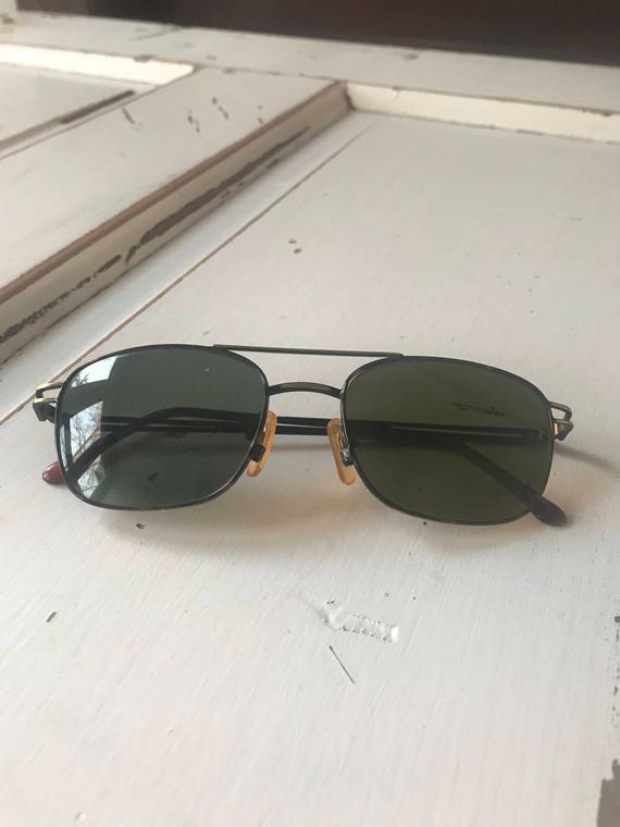 小物 90s OLD DKNY sunglasses used vintagelike Vintage DKNY 7216S 424 Black Metal Square Sunglasses Hong