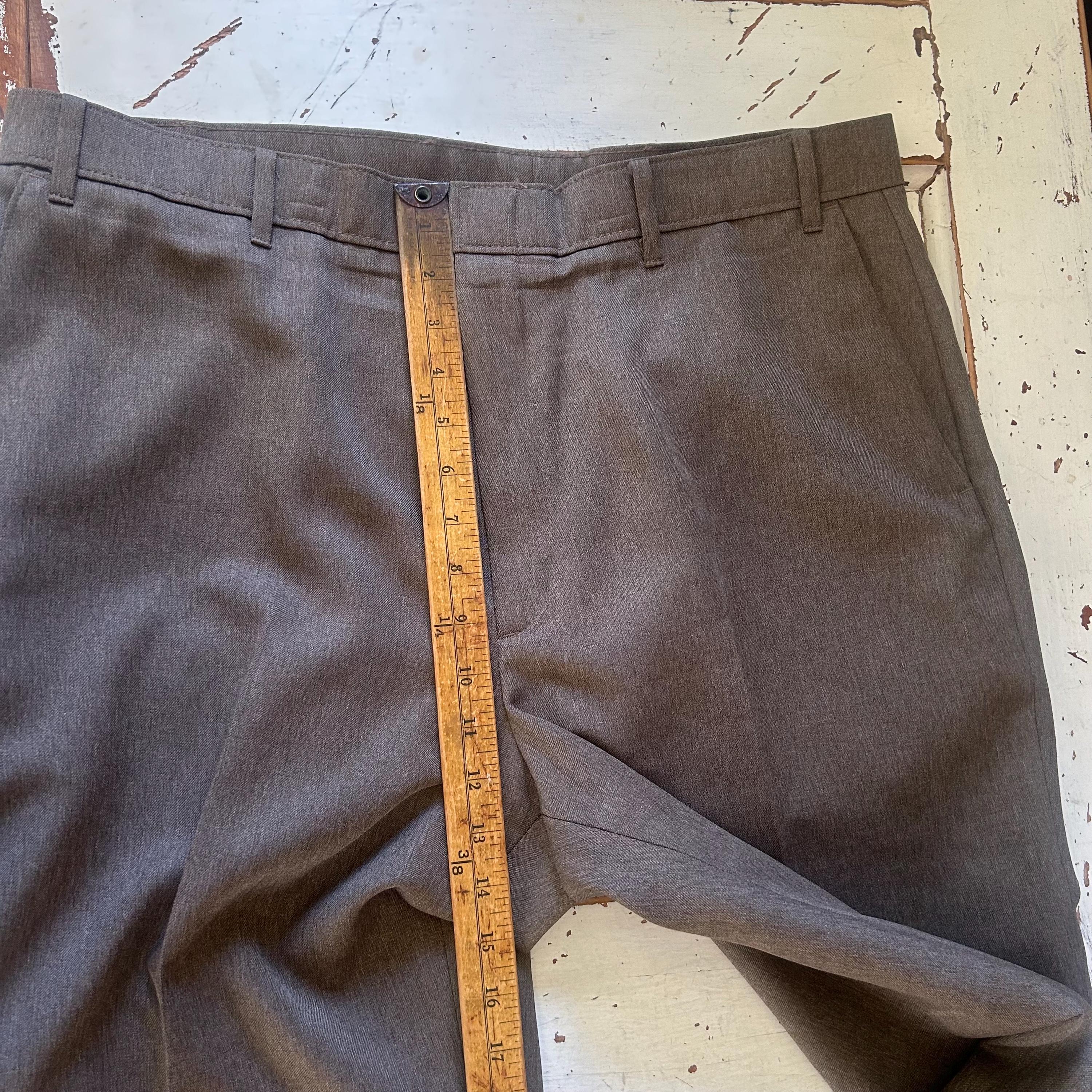 [35×32] 1980~90's Levi's ACTION SLACKS VINTAGE Levis Action Slacks Pants Men 35x30 Brown Retro 80s