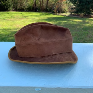 Vintage 1950’s Stetson Leather Suede Fedora