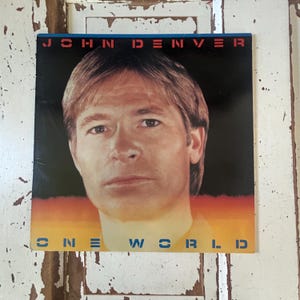 Vintage 1986 John Denver LP Vinyl One World RCA Album
