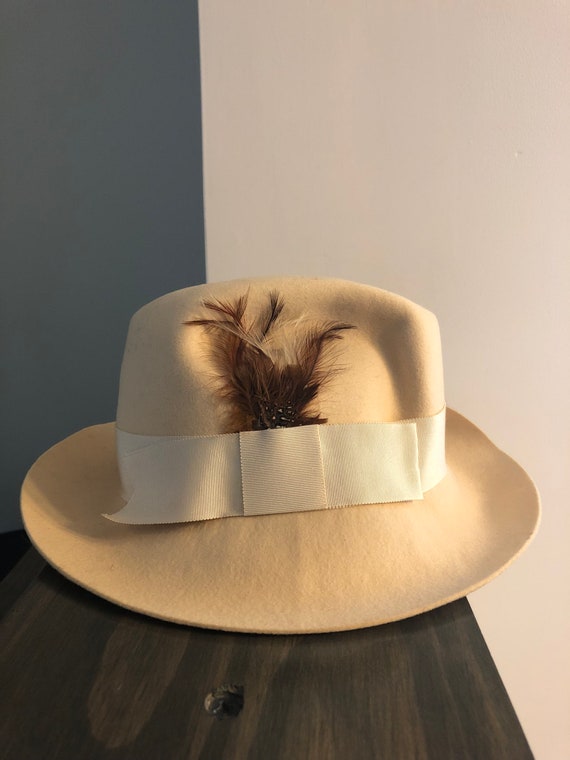 Vintage 1980’s Felt Fedora Hat - image 3