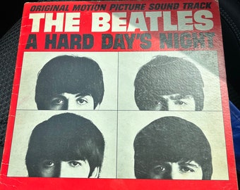 Álbum de discos de vinilo LP de la banda sonora de A Hard Day's Night de The Beatles, United Artists Records - UAS 6366, 1964, edición original