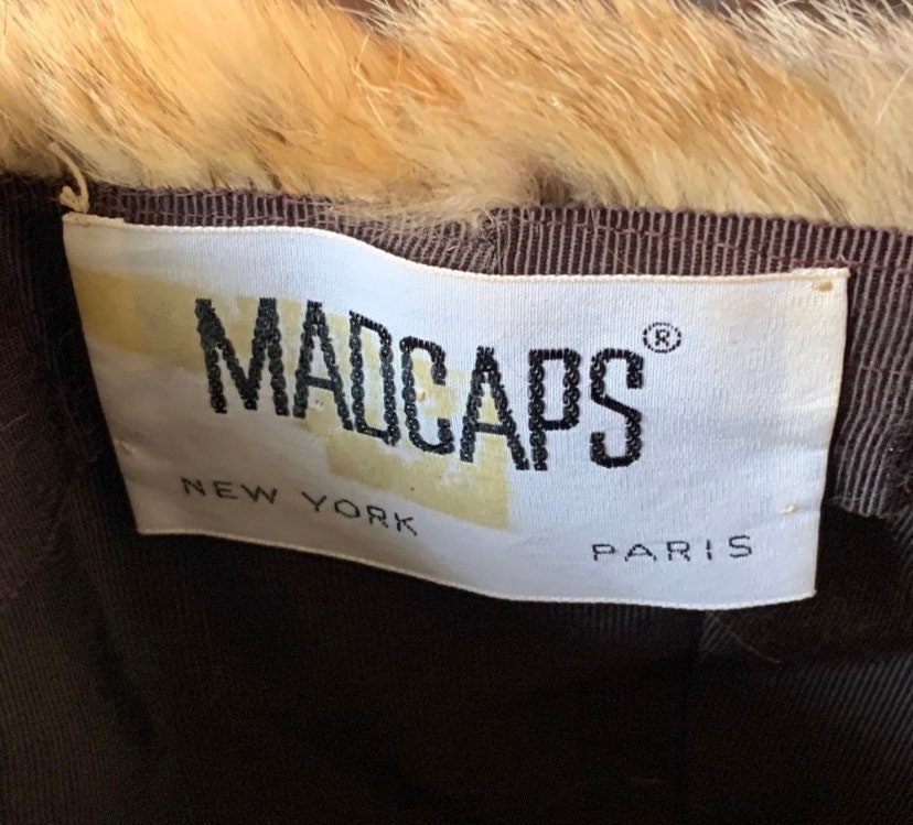 Vintage Madcaps New York Paris Faux Fur Wide Brim Floppy Hat VTG Taupe Gray VTG Women main image 4