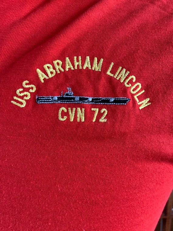 Vintage 1980’s USS Abraham Lincoln Polo Shirt - image 2