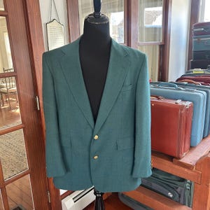 Vintage Hamrick's blazer sportjas jaren 70 44R groene jas polyestermix