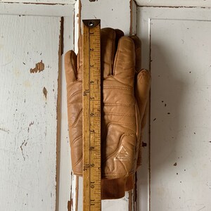 Vintage 1980s Saucanc Leather Winter Gloves image 4