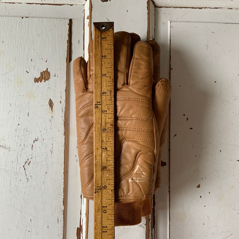 Vintage 1980s Saucanc Leather Winter Gloves image 4