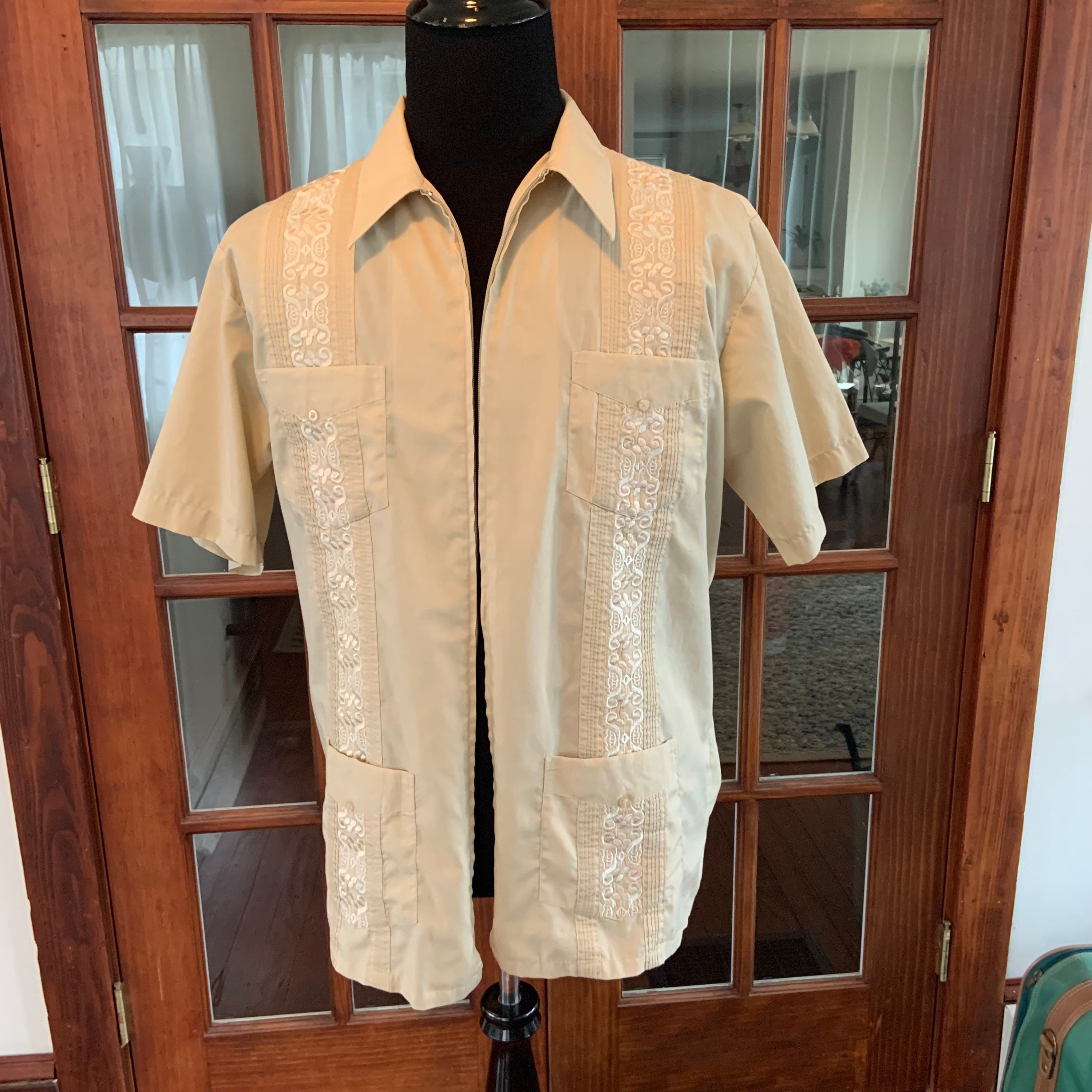 Vintage Guayaberas “MECHO EN MEXICO“ Vintage Mexican Wedding Shirt The Genuine Haband Guayabera