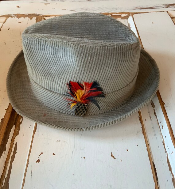 Vintage 1970’s Corduroy Fedora Hat
