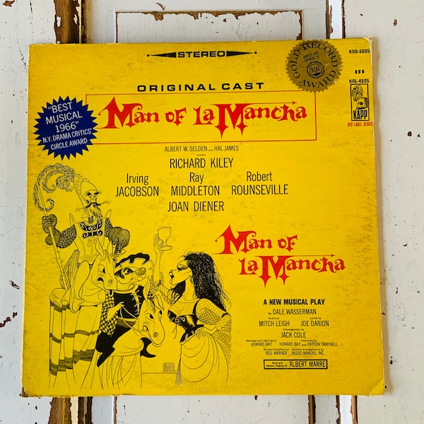 Vintage 1966 Man of LaMancha Vinyl Album