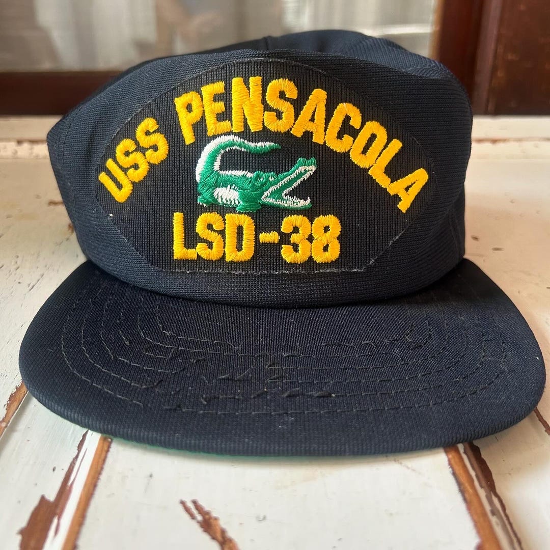 珍品 実物 lsd42 German town ハット uss キャップ LSD 42 USS