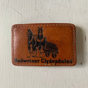 Vintage 1970’s Budweiser Clydesdales Leather Belt Buckle