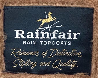 ヴィンテージ RAINFAIR レインコート サイズ36S メンズ チェック柄 