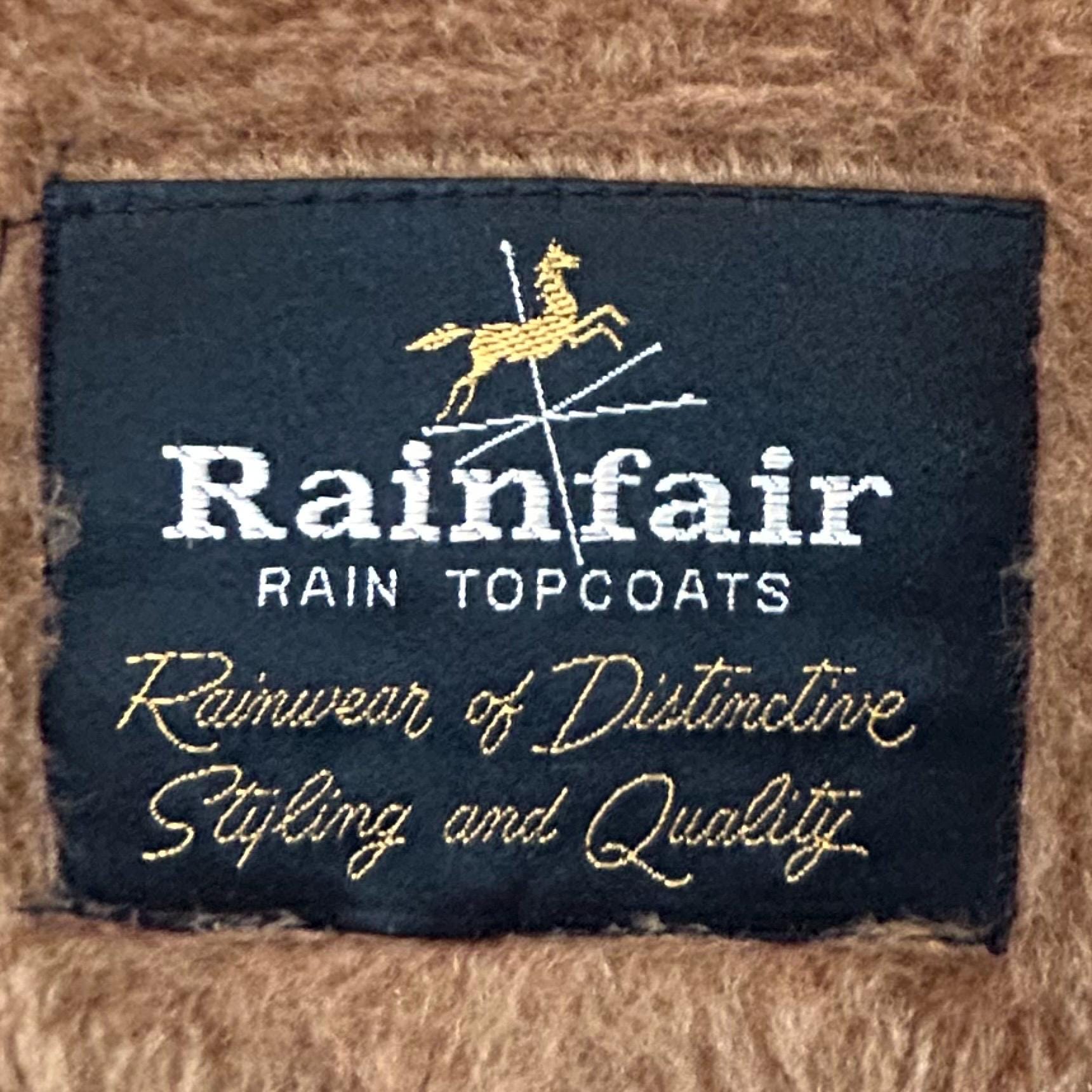 ヴィンテージ RAINFAIR レインコート サイズ36S メンズ チェック柄 