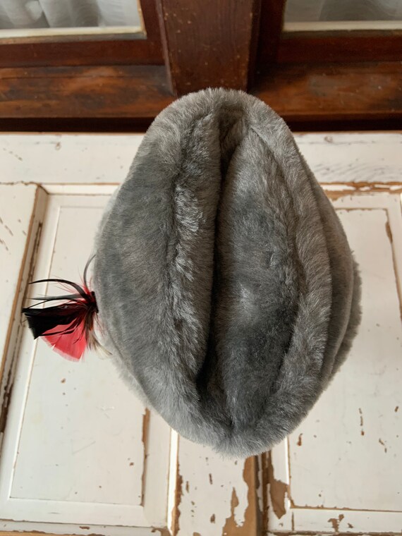 Vintage 1960’s or 1970’s Faux Fur Fedora Hat - image 8