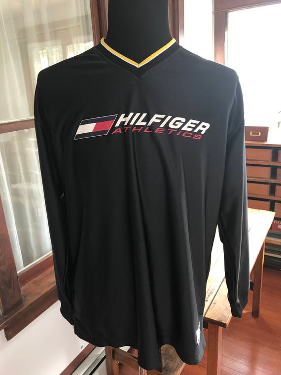 VTG Tommy Hilfiger USA Mens Athletics Blue T-Shirt Jersey Style Adult Size XL