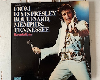 Vintage Elvis Presley Boulevard Memphis Tennessee - 1976 Lp Record Album