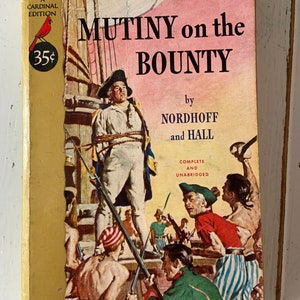 Vintage 1961 Printing of The Mutiny on the Bounty Paperback Classic Book