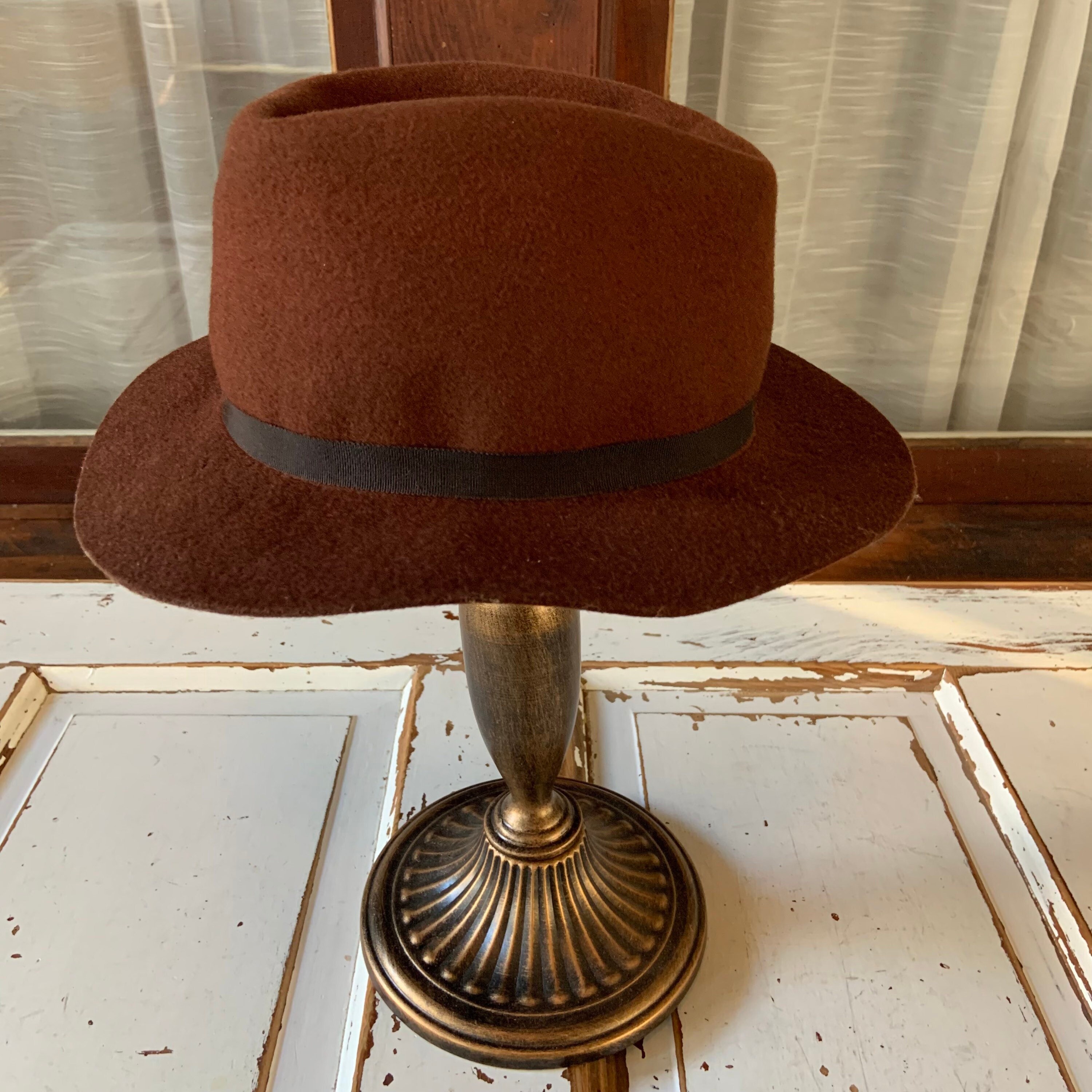 Vintage 50s L.L. Bean Freeport ME Wool Plaid Fedora Hat LL Bean Unisex Sz 7 1/8 Vintage LL Bean Women main image 2