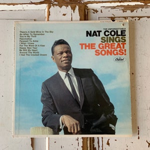 Vintage 1966 Nat King Cole Sings The Great Songs Vinyl Album