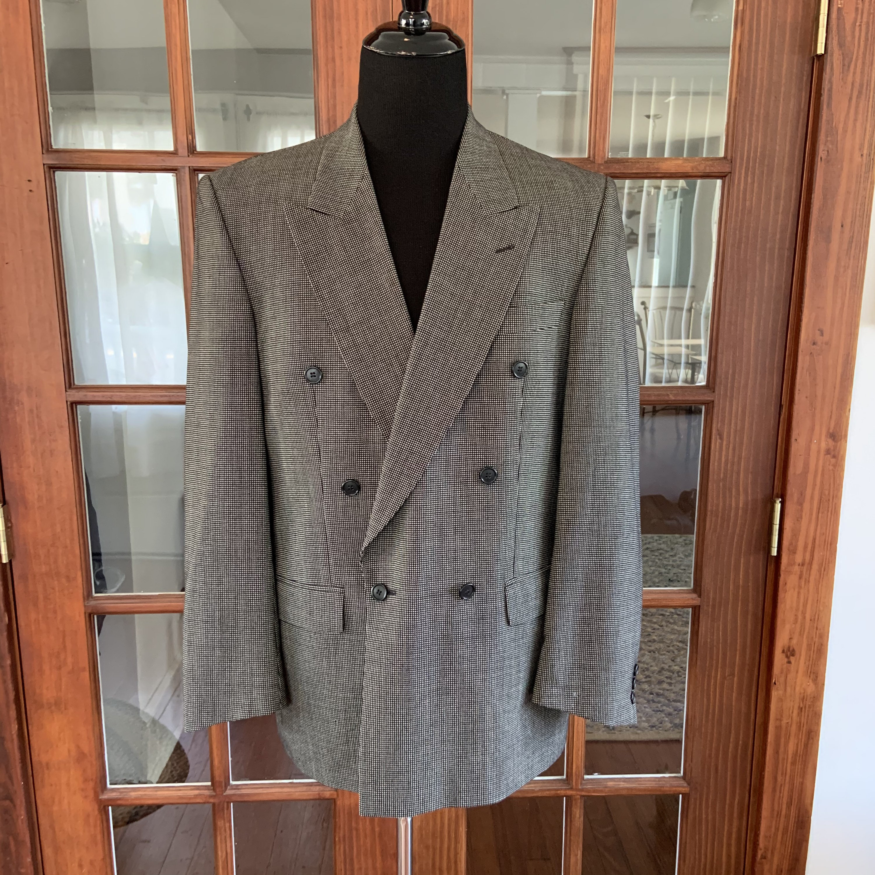 90s vintage double breasted check suit | hartwellspremium.com