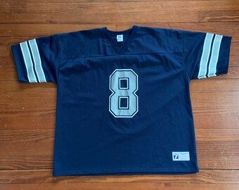 TROY AIKMAN 未署名カスタム ダラス ブルー 縫製 新作 フットボール