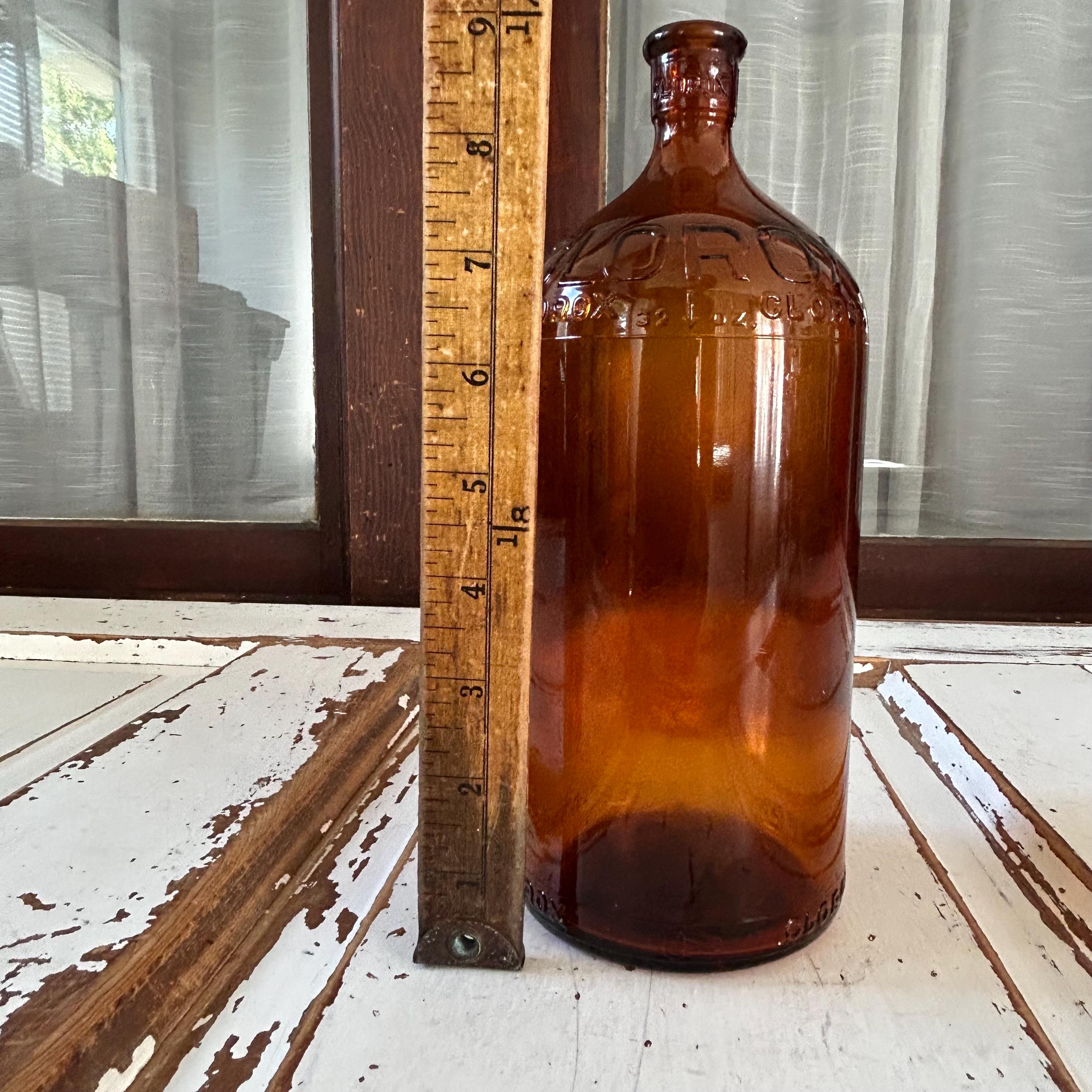 Antique 1930's Amber Brown Clorox Glass Bottle 32 Oz Embossed - Etsy