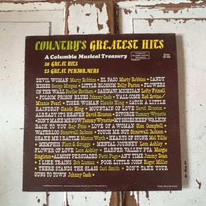 Country&#39;s Greatest Hits 1968 Compilation Vinyl 12&#39;&#39; Album