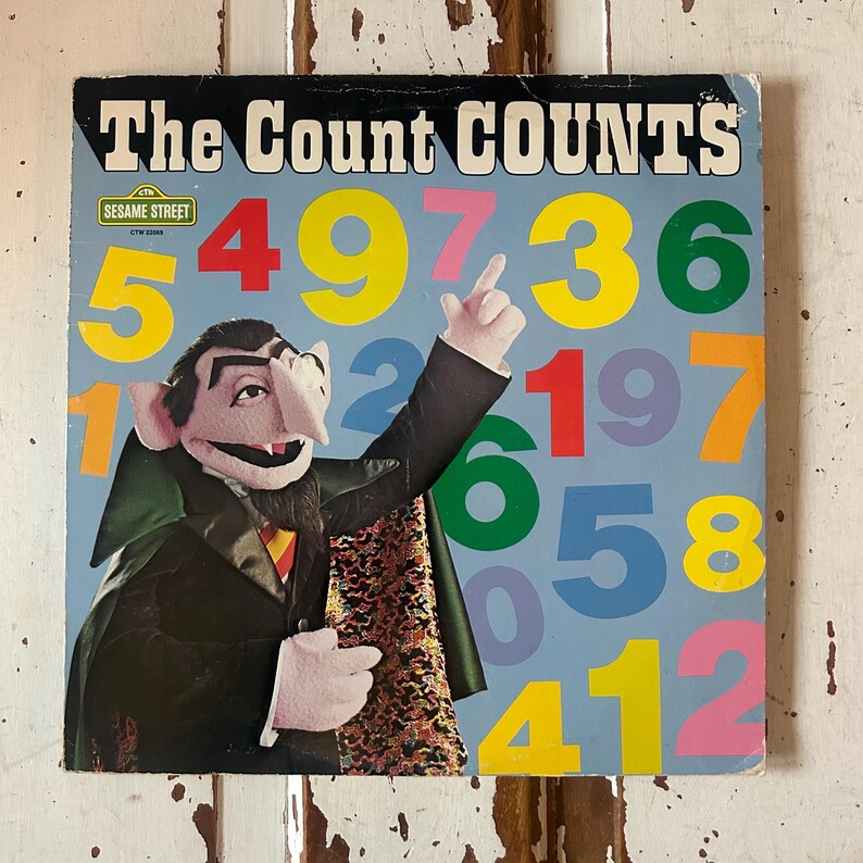Count Counting Vintage 1975 Sesame Street: the Count Counts LP Vinyl Album - Etsy