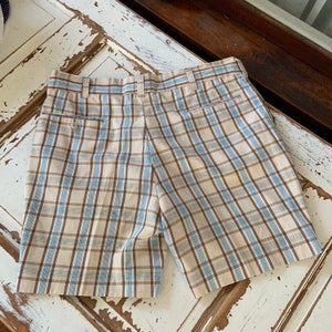 Vintage 1980’s JC Penny Polyester Blend Plaid Shorts