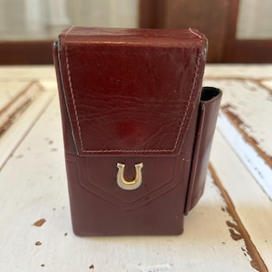 Vintage 1970's Di Lido Leather Cigarette Box, with Lighter Slot