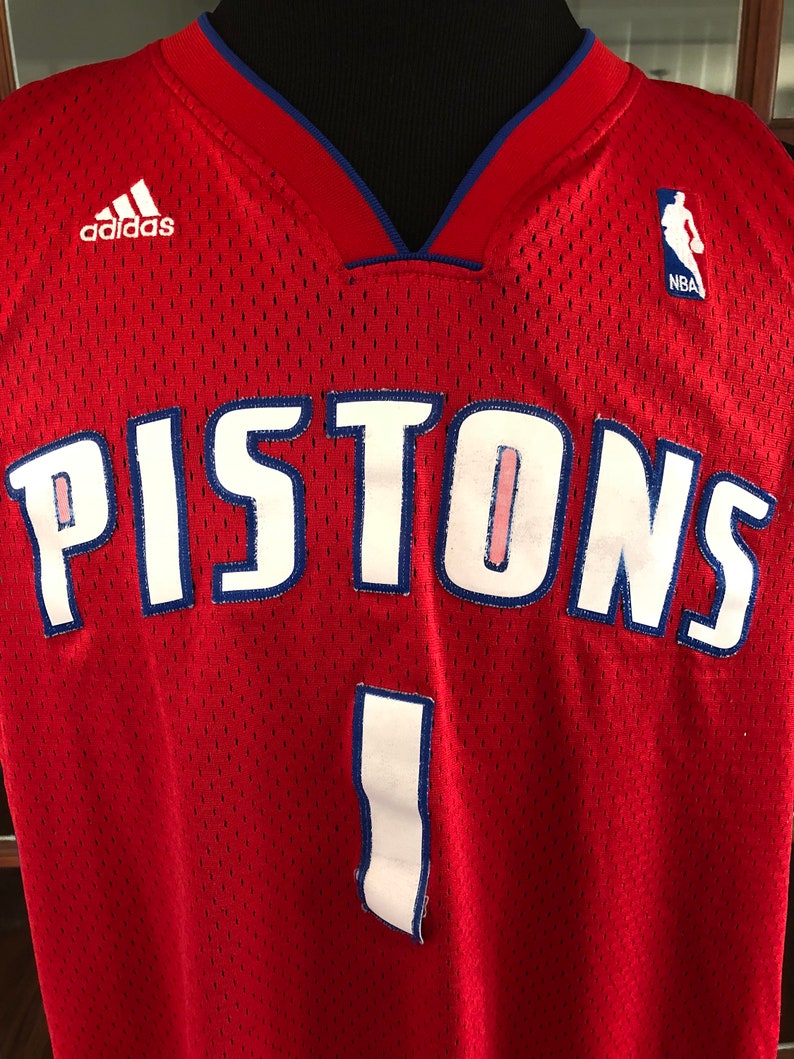 NBA Detroit Pistons 1 Adidas Jersey Etsy