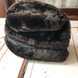 Vintage 1960s Russian Style Faux Fur Hat image 3